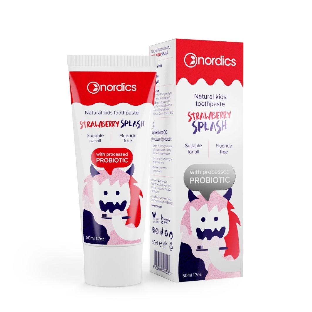 Nordics Tandpasta Kids Probiotic Strawberry Splash (50 ml)