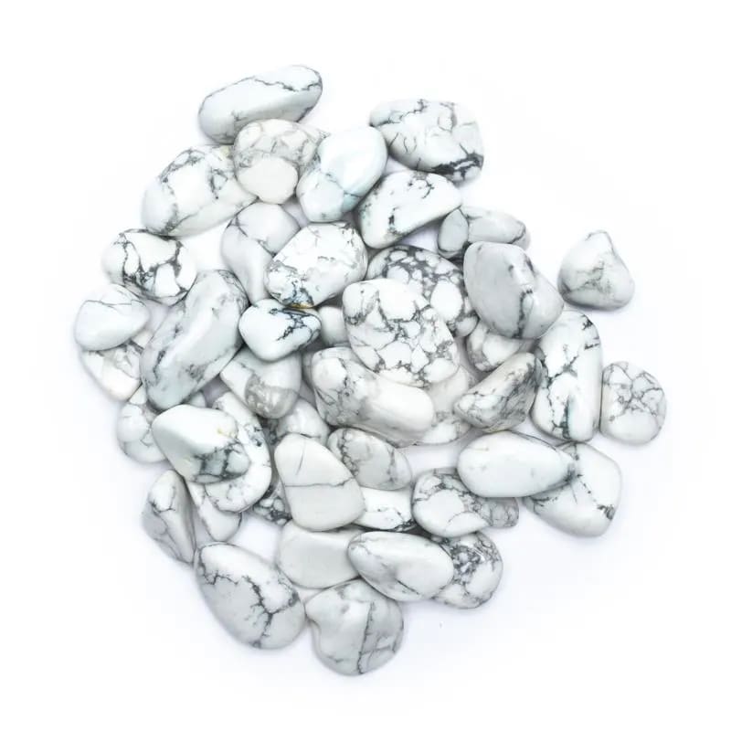 Trommelstenen Howliet Wit (2-3 cm) - 500 gram