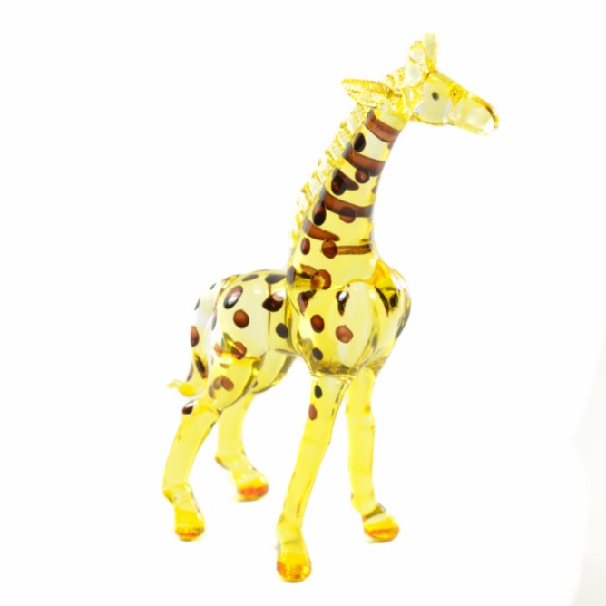 Giraffe van glas - 16 cm