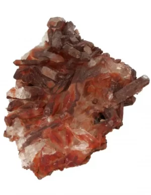 Ruwe Bergkristal Edelsteen Cluster Rood – 200-250 gram
