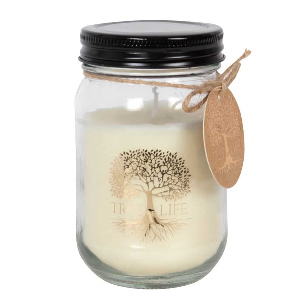 Geurkaars in Glas Sandelhout met Tree of Life - 450 gram