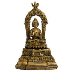 Boeddha Bronskleurig op Altaar (18 cm)