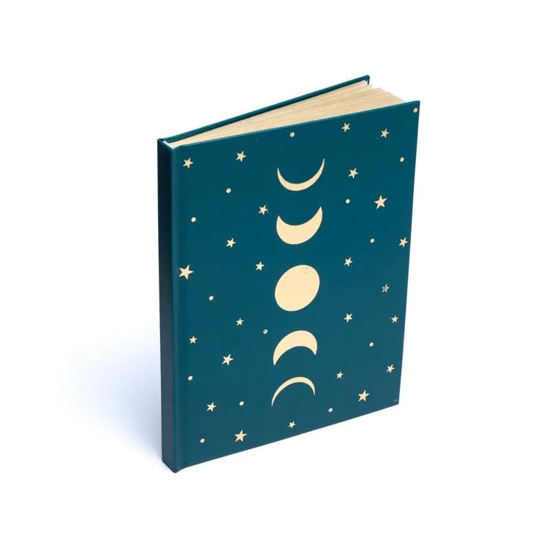 Notitieboek - Droomboek maanfasen & sterren (Emerald)