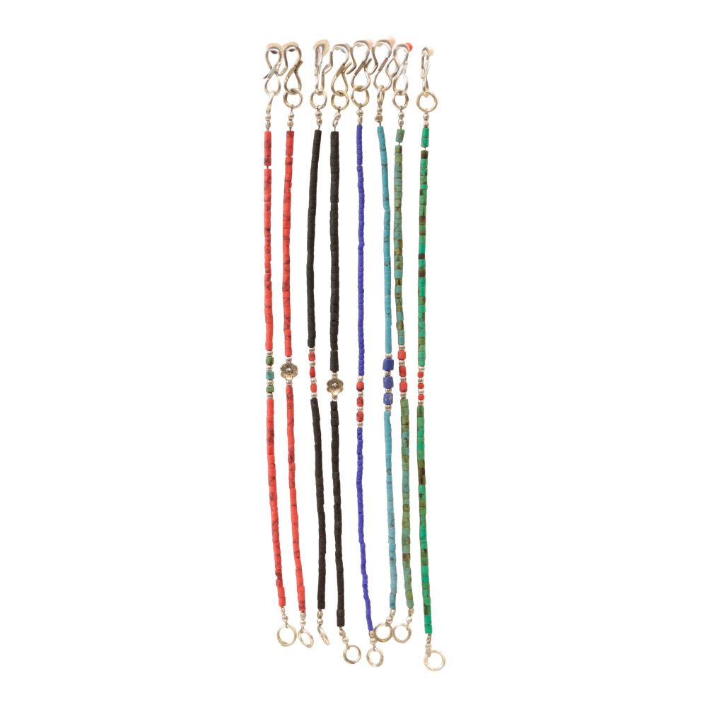 Enkelbandje Afghaanse Mini Glaskralen (25 cm) - assorti