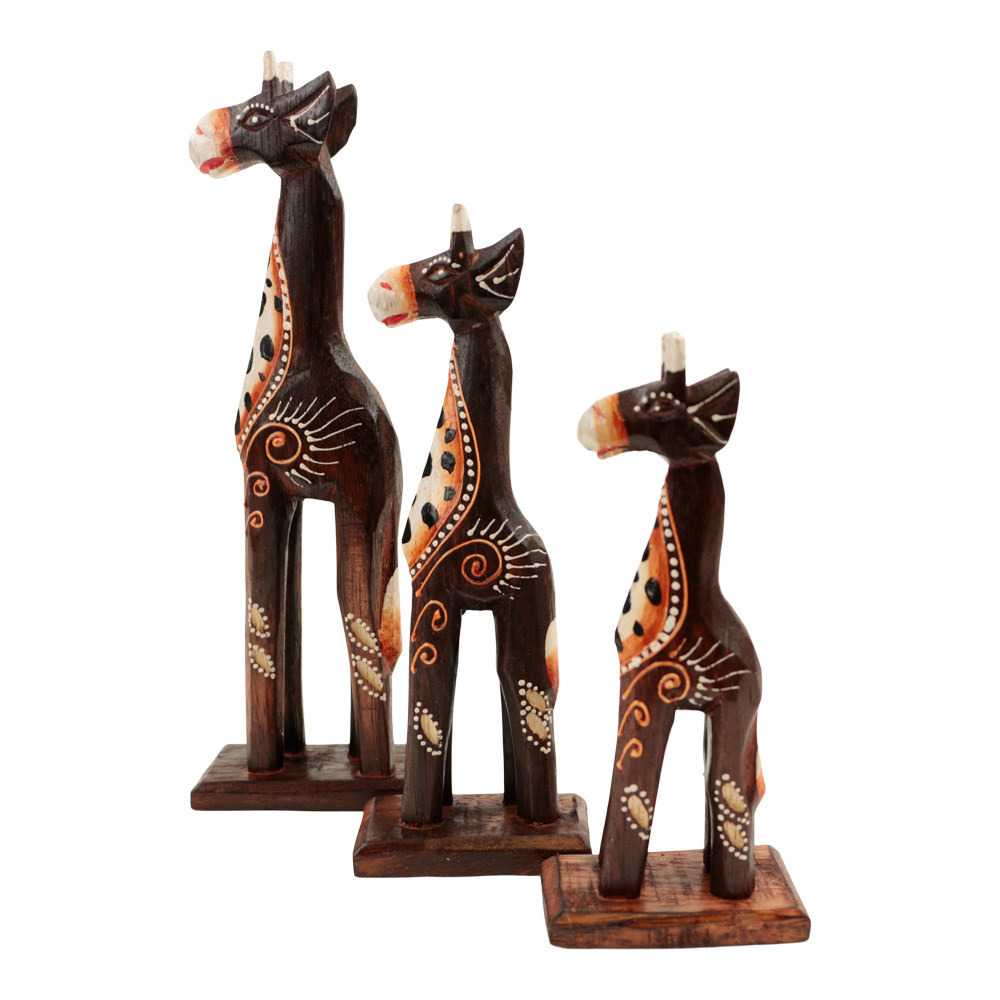Houten Giraffes - Set van 3
