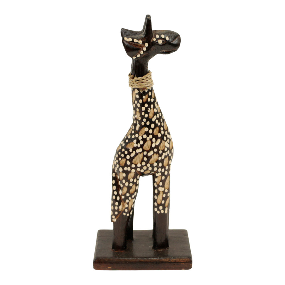 Houten Giraffe met Bruine Stippen