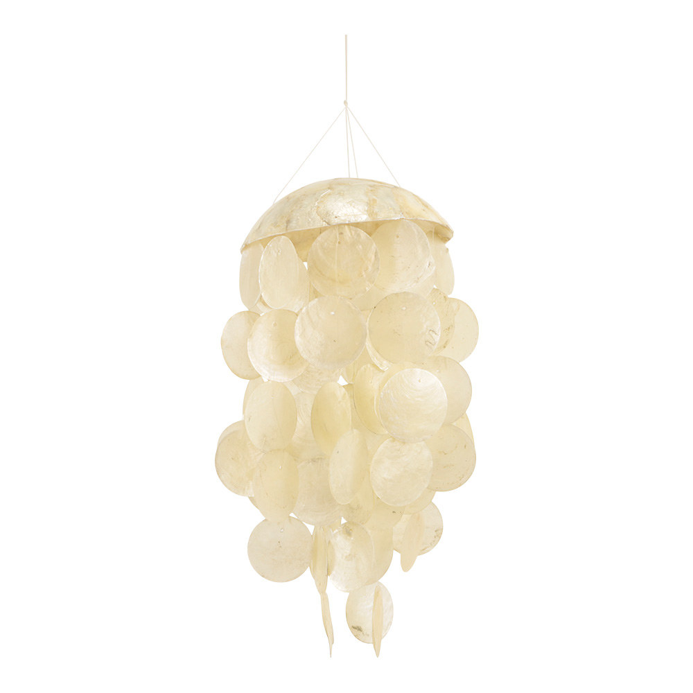 Windmobiel met Capiz Schelpen - Rond (ca. 55 x 15 x 15 cm)