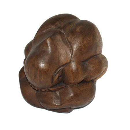 Houten Beeldje Yogi (ca. 11 x 11 x 10 cm)