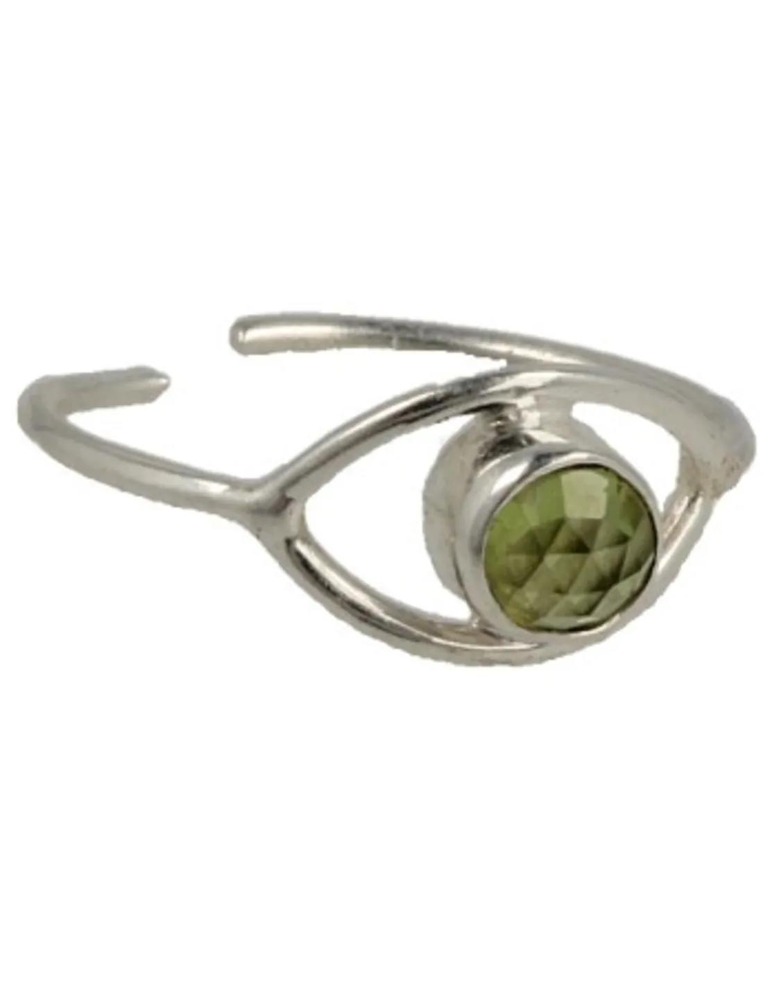 Edelsteen Ring Peridoot - 925 Zilver - Facet