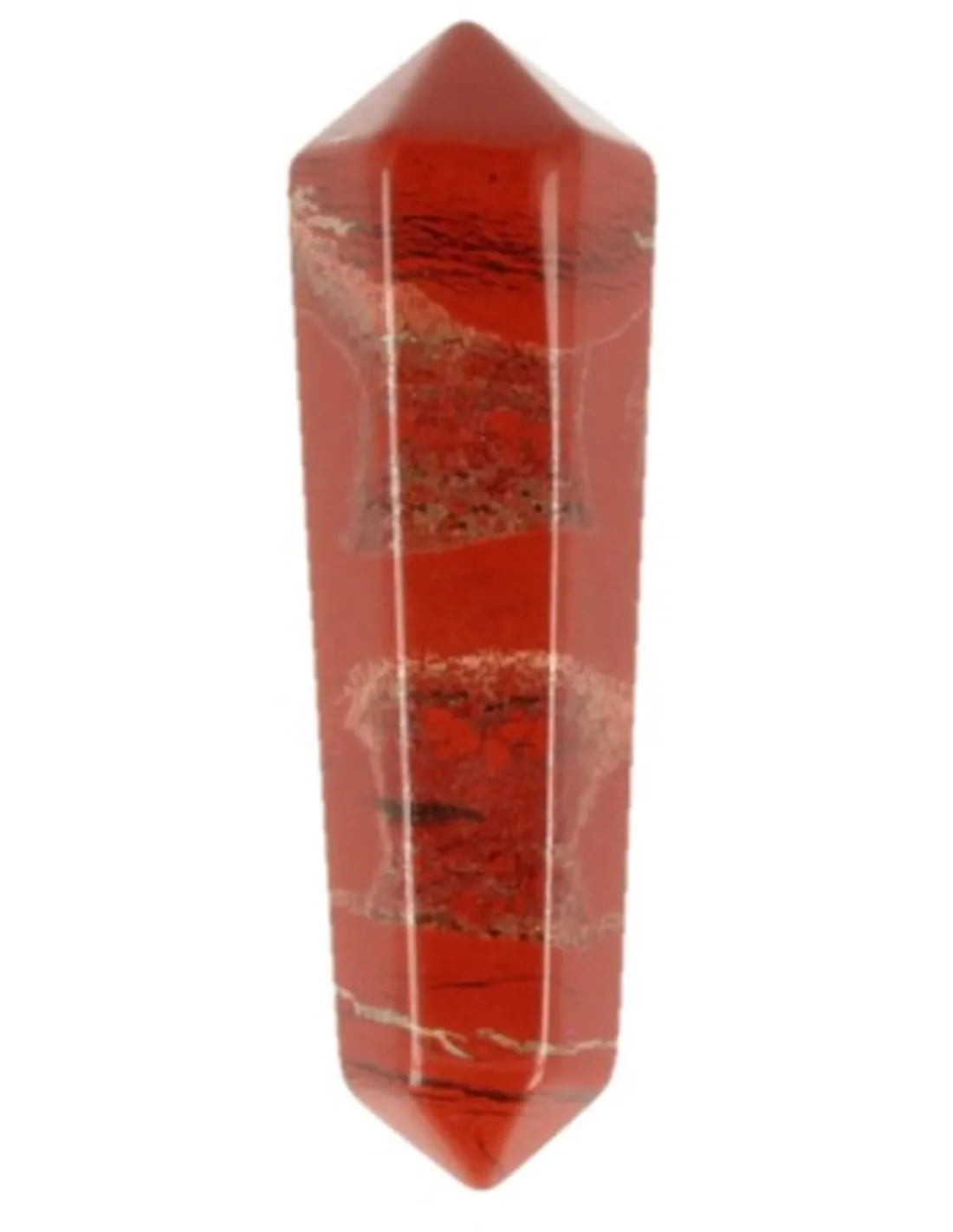 Dubbeleinder Jaspis Rood - 50 mm