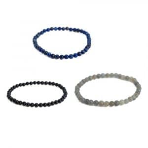 Edelstenen Armbanden Set voor Bescherming (4 mm) - Bundel