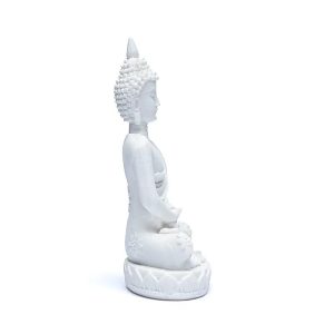 Boeddha Mediterend Wit (11 cm)