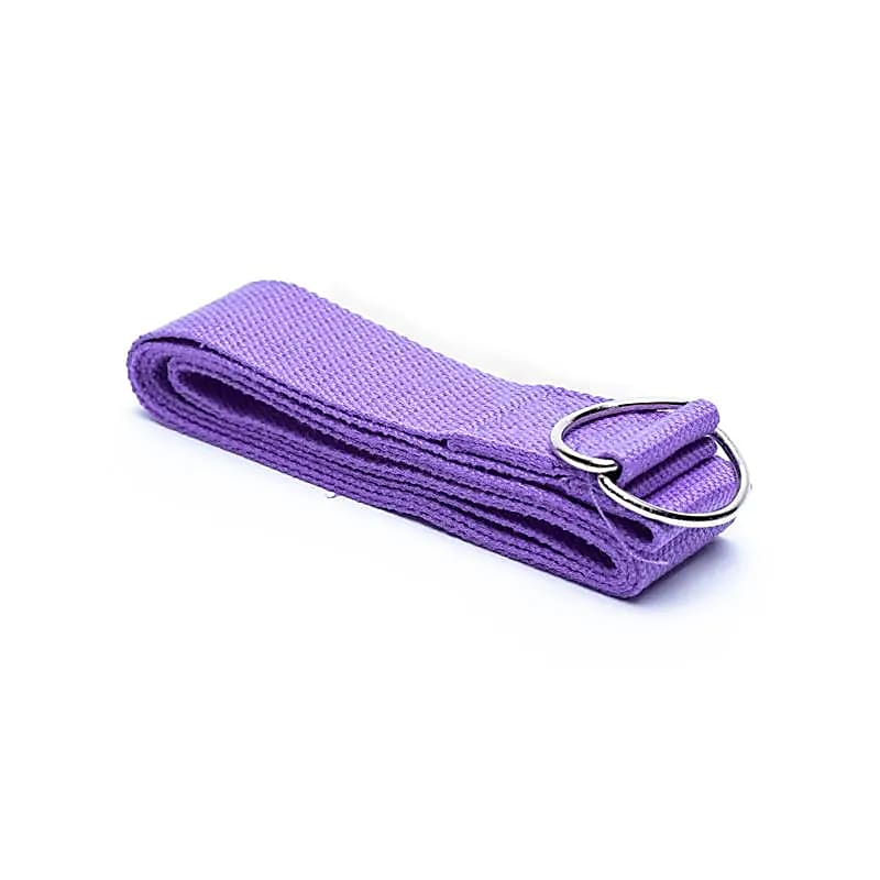 Yoga riem D-ring lichtpaars - Katoen