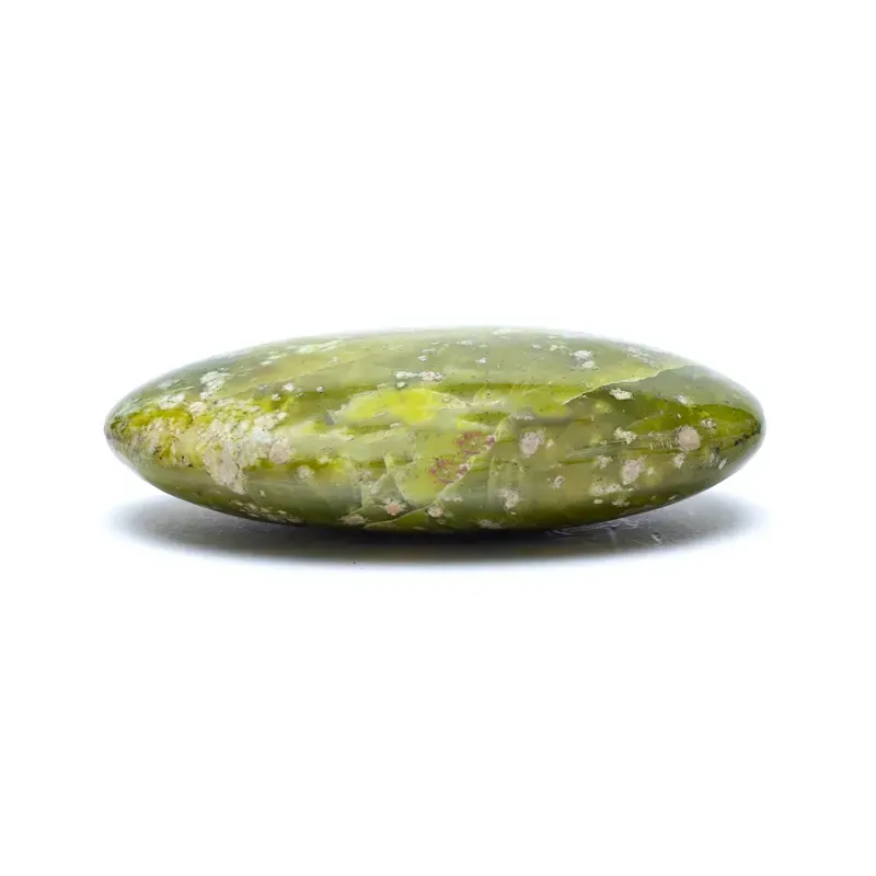 Jumbo Edelsteen Gele Serpentijn - 6 cm