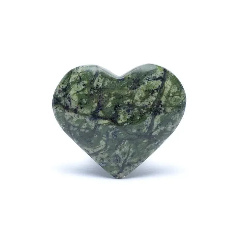 Edelstenen Hart Groene Serpentijn - 5 cm