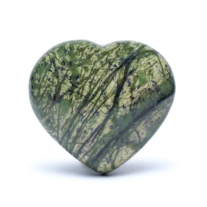 Edelstenen Hart Groene Serpentijn - 6 cm