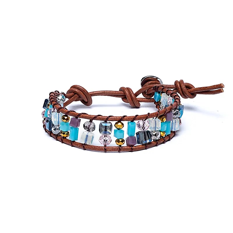 Armband Bohemian met Glazen Kralen - Verstelbaar