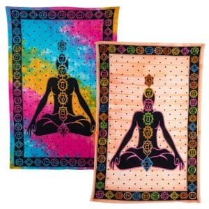Authentieke Wandkleden Set 7 Chakra Meditatie - Bundel