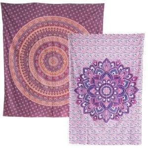 Authentieke Wandkleden Set Paarse Mandala - Bundel