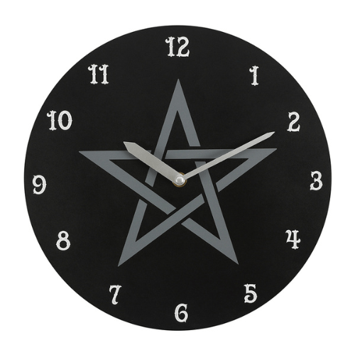 Fantasy Giftshop Klok Pentagram Zwart