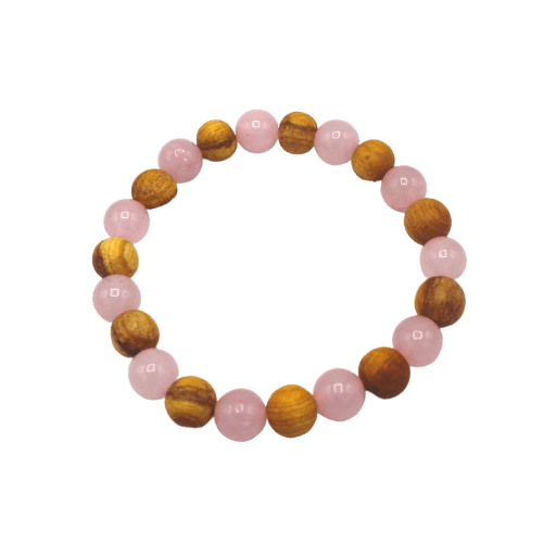 Edelsteen Armband - Palo Santo & Rozenkwarts
