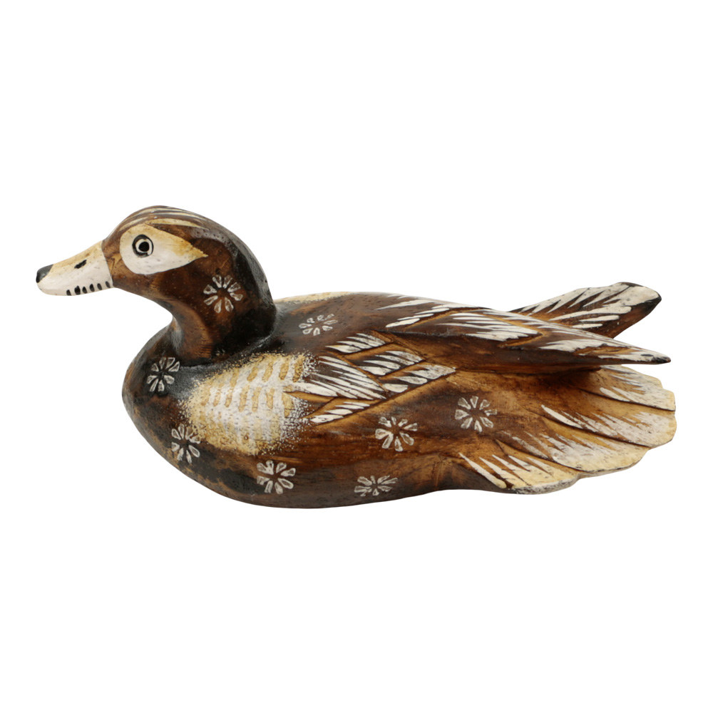 Houten Beeld Eend Hand Beschilderd (20 cm)
