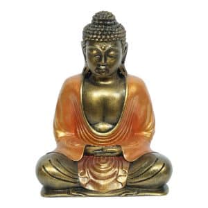 Rode Resin Boeddha Beeld Sarana, 1520 gram