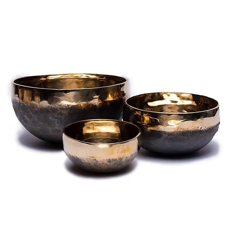 Klankschaal Ishana zwart/goud - 46 cm - 8800-9000 g