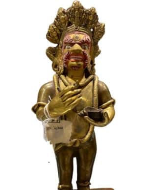 Dharmapala Gold Face bronzen beeld zwaar gewicht