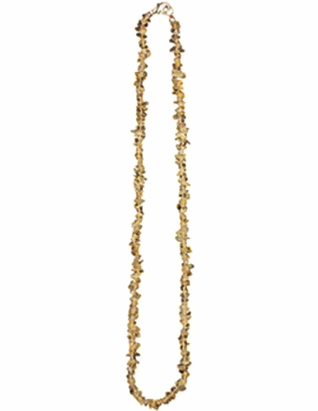 Citrien splitketting smal met splitsteentjes 45 cm lang