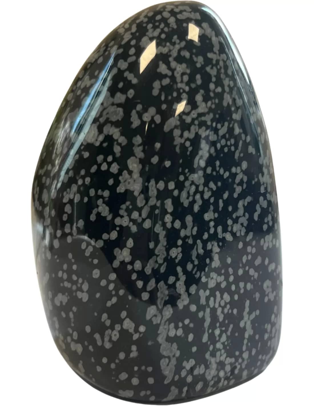 Obsidiaan sneeuwvlok sculptuur 6-8 cm