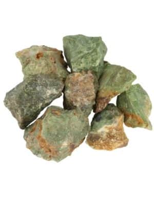 Chrysopraas edelsteen ruwe brokjes 250 gram uit Madagaskar 8-10 stuks