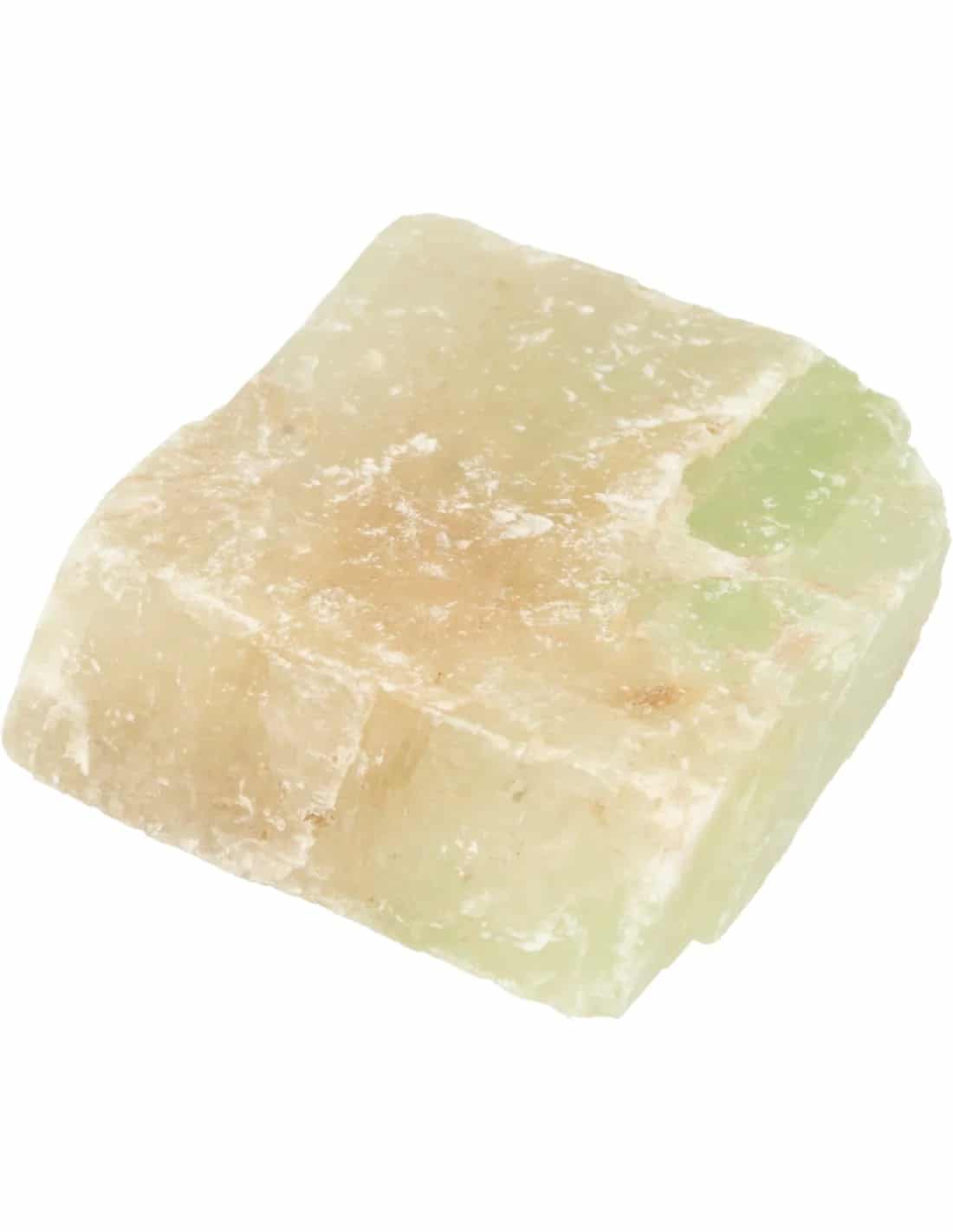 Groen Calciet ruw dubbelspaat 100-200 gram uniek stuk