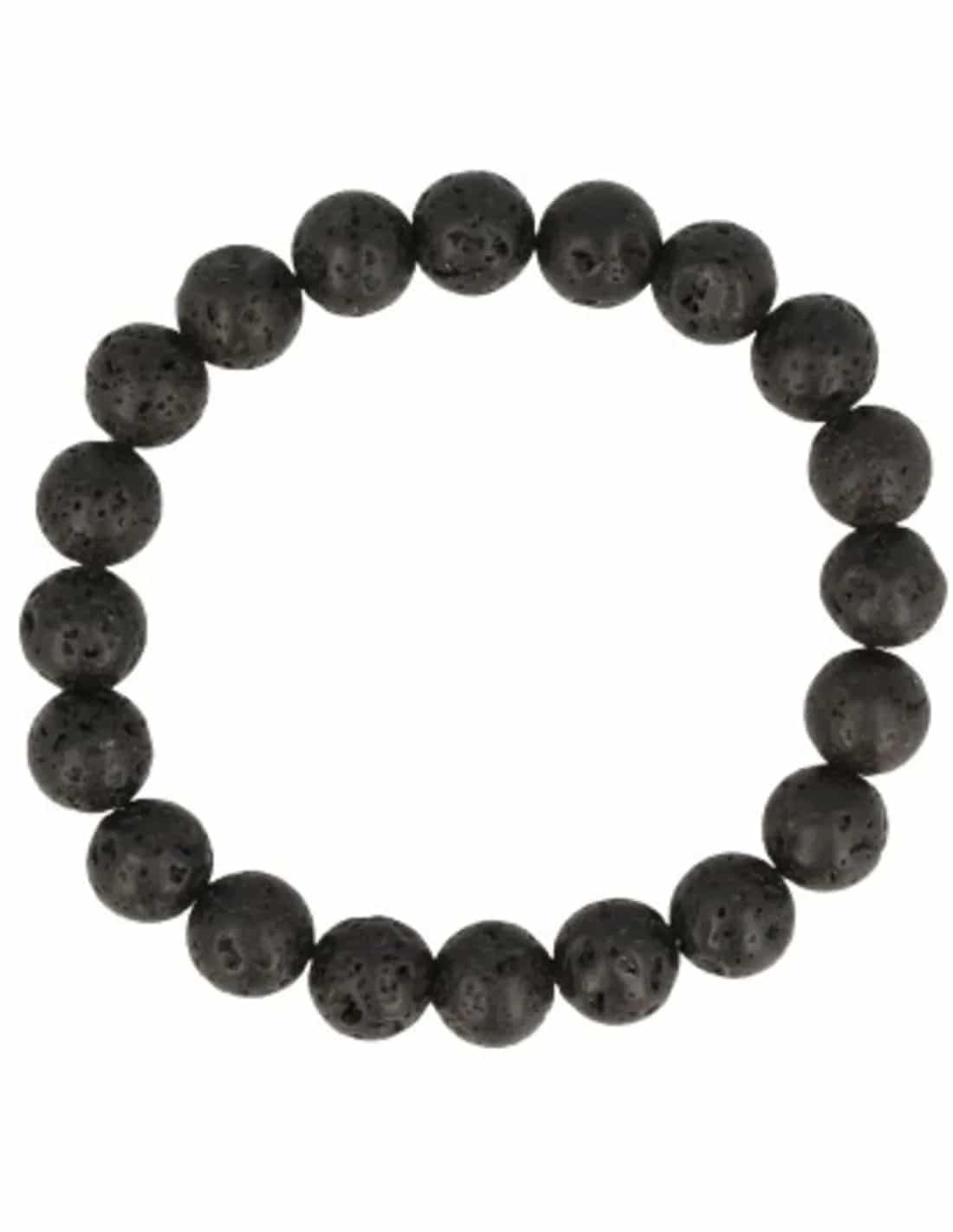 Lavasteen mannen armband kralen 10 mm