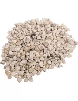 500 gram witte Howliet trommelstenen maat 2 tussen 10-20 mm