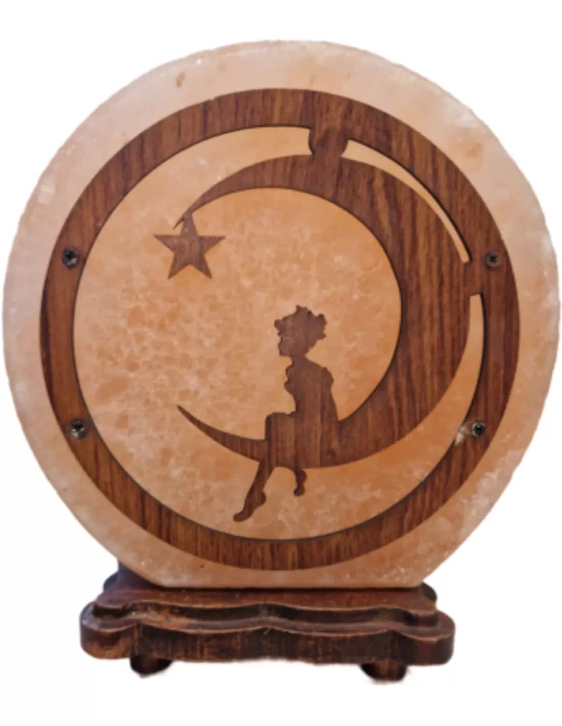 Zoutsteen Lamp Deco Fairy Moon Inclusief Kabel en Lampje