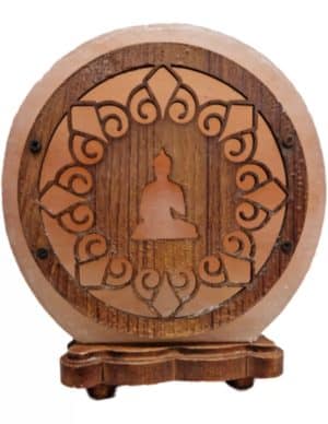 Zoutsteen Lamp Deco Meditatie Boeddha Inclusief Kabel en Lampje