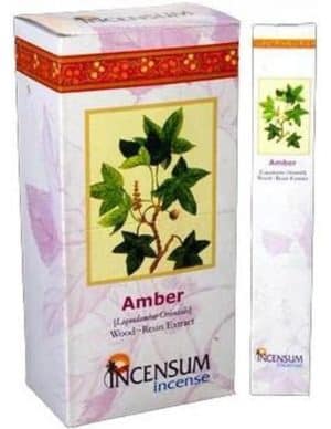 Amber Incensum Natuurlijke Indiase Wierook Doosje 24 Pakjes
