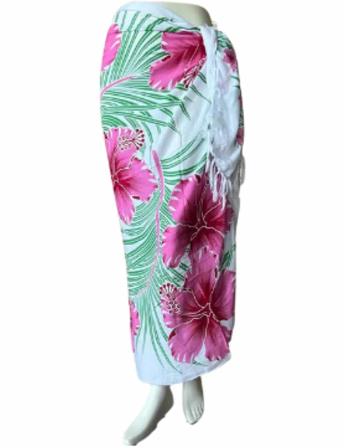 Om Namaste Sarong - 003 - Bloemen roze