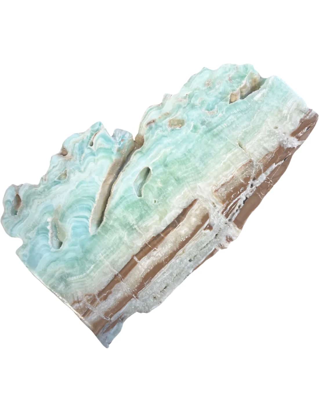 Calciet Caribbean blue edelsteen schijf nr.09