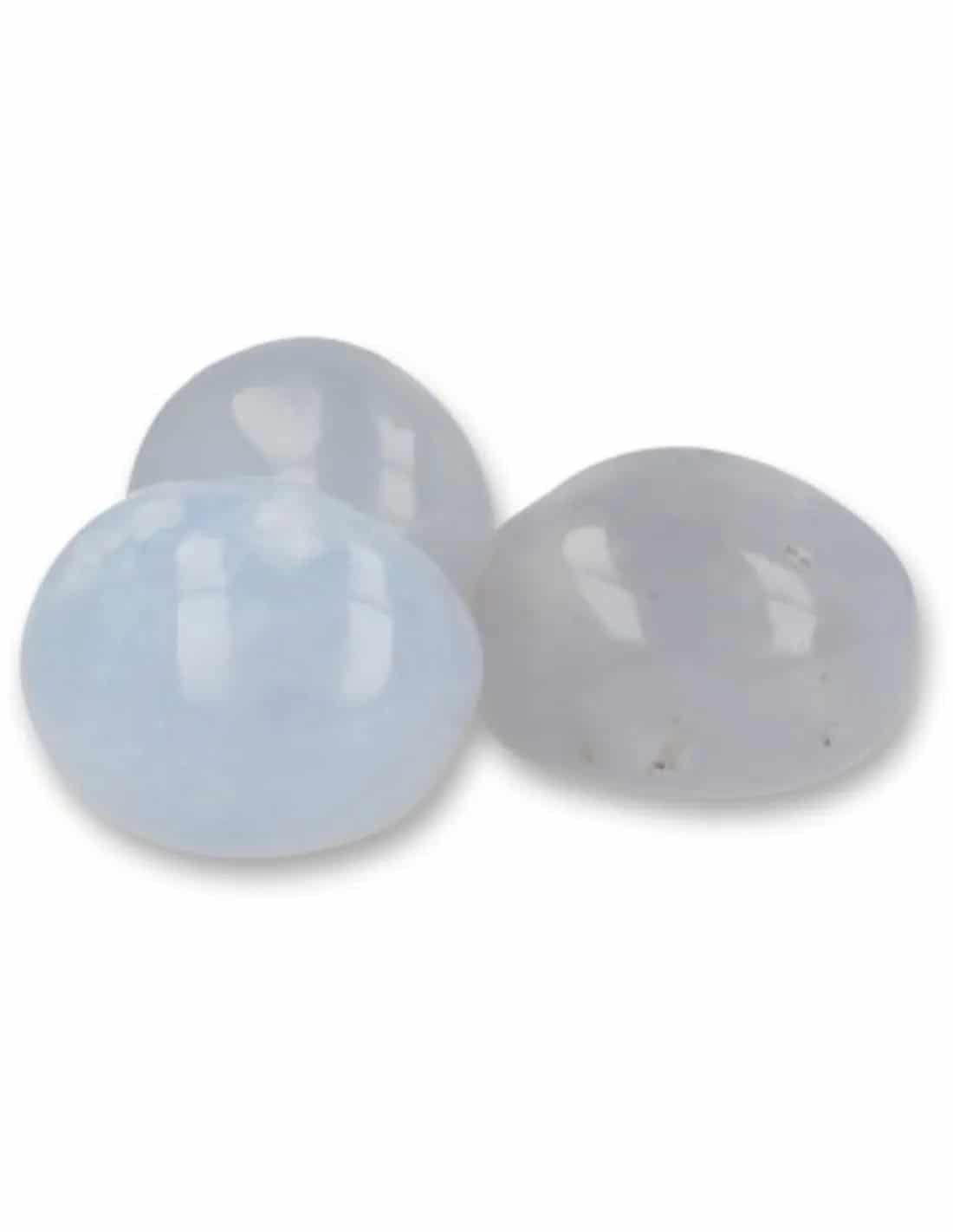 Chalcedoon A trommelstenen 100 gr. (mt3)