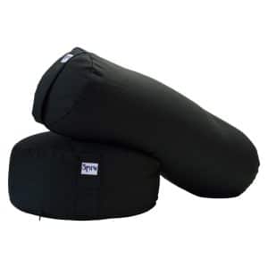 Zwarte Yoga Bolster & Meditatie Kussen Set
