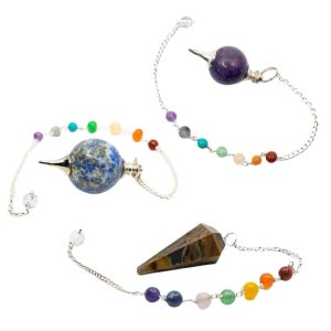 Bolvormige Pendels met 7 Chakra Kralen Set - Bundel