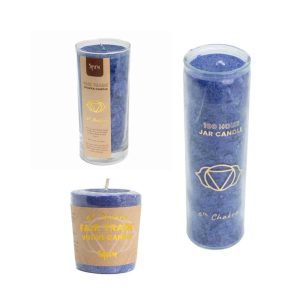 Fair Trade Stearine Kaarsen 6e Derde Oog Chakra Set - Bundel