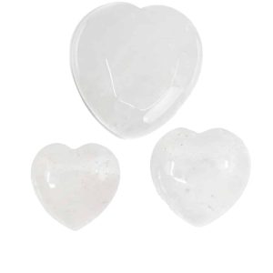 Bergkristal Edelsteen Hartjes Set (Groot - Medium - Klein) - Bundel