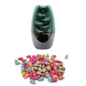 Backflow Brander Blauw met 200gram Basic Cones - Bundel