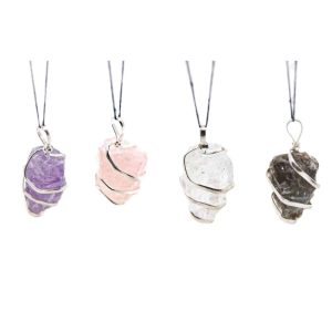Ruwe Edelsteen Hangers Wikkel Set - Bundel