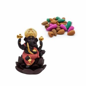 Backflow Wierook Waterval Ganesha met Budget Kegels Set - Bundel