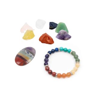 7 Chakra Edelstenen en Armband Set - Bundel