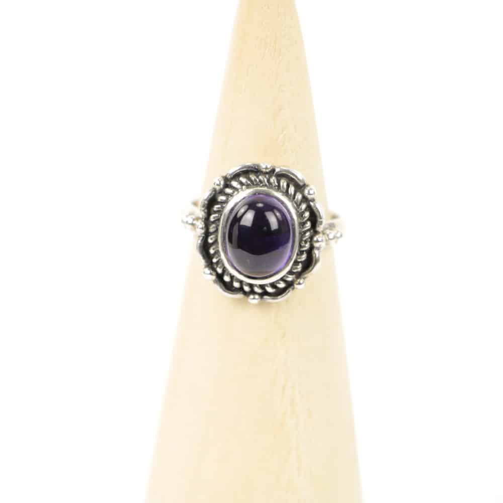 Zilveren Ring met Amethist, Handgemaakt in Thailand